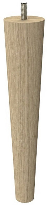 9" Round Tapered Leg with Semi-Gloss Clear Coat Finish Ash 1.87" Diam. X 9" H