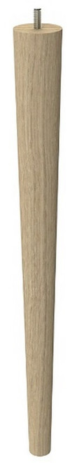 18" Round Tapered Leg White Oak 1.87" Diam. X 18" H