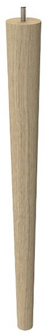 18" Round Tapered Leg with Semi-Gloss Clear Coat Finish White Oak 1.87" Diam. X 18" H