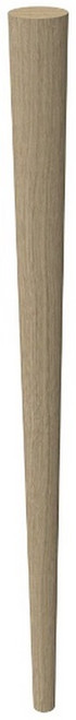 29" Round Tapered Leg with Semi-Gloss Clear Coat Finish Ash 2.25" Diam. X 29" H