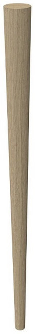 29" Round Tapered Leg with Semi-Gloss Clear Coat Finish Walnut 2.25" Diam. X 29" H