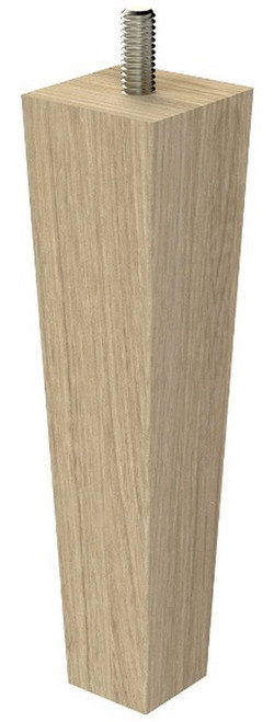 6" Square Tapered Leg with Semi-Gloss Clear Coat Finish Hardwood 1.5" SQ. x 6" H