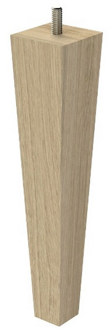 9" Square Tapered Leg with Semi-Gloss Clear Coat Finish Hardwood 1.87" SQ. x 9" H