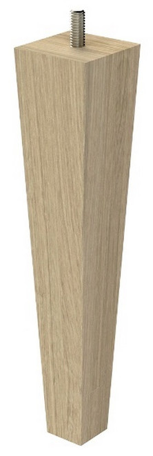 9" Square Tapered Leg with Semi-Gloss Clear Coat Finish White Oak 1.87" SQ. x 9" H