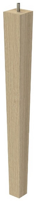 18" Square Tapered Leg with Semi-Gloss Clear Coat Finish Hardwood 1.87" SQ. x 18" H
