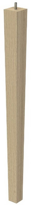 24" Square Tapered Leg with Semi-Gloss Clear Coat Finish Ash 1.87" SQ. x 24" H