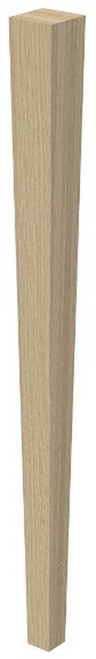 29" Square Tapered Leg with Semi-Gloss Clear Coat Finish Ash 2.25" SQ. x 29" H