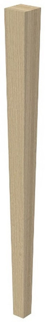 29" Square Tapered Leg with Semi-Gloss Clear Coat Finish Hardwood 2.25" SQ. x 29" H