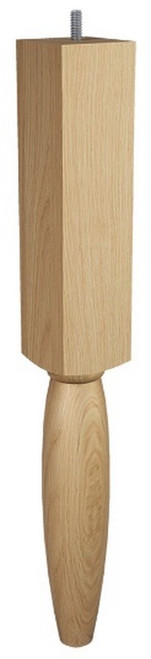 18" Petite Jacobsen Leg w/Bolt Red Oak 2.25" SQ. x 18" H