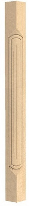 36.5" Fluted French Carved Corner Post Cherry 2.75" SQ. x 36.5" H