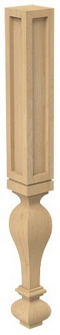 3.5" Routed Gaelic Leg Hard Maple 3.5" SQ. X 34.5" H