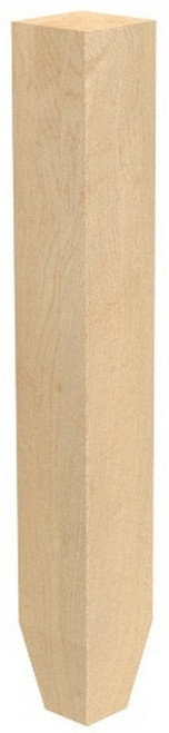 4" X 29" SQ. Leg w/Foot Hard Maple 4" SQ. X 29" H