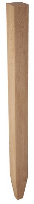 2" X 29" SQ. Leg with Foot Red Oak 2" SQ. X 29" H