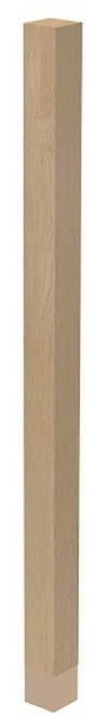 2" x 35.25" Square Leg with Gold Sleeve Red Oak 2" SQ. x 35.25" H