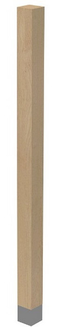 2" x 35.25" Square Leg with Graphite Sleeve Red Oak 2" SQ. x 35.25" H