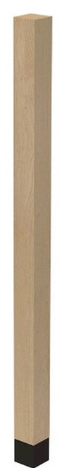 2" x 35.25" Square Leg with Oil Rubbed Bronze Sleeve White Oak 2" SQ. x 35.25" H