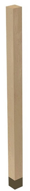 2" x 35.25" Square Leg with Warm Bronze Sleeve White Oak 2" SQ. x 35.25" H