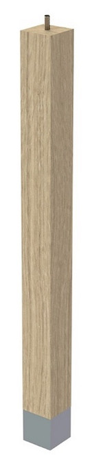 2" x 24" Square Leg w/Bolt & Graphite Sleeve White Oak 2" SQ. x 24" H