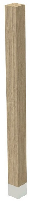 2" x 29" Square Leg w/ Natural Aluminum Sleeve White Oak 2" SQ. x 29" H