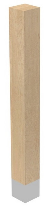 3" X 29" SQ Leg with Natural Aluminum Sleeve Cherry 3" SQ. X 29" H