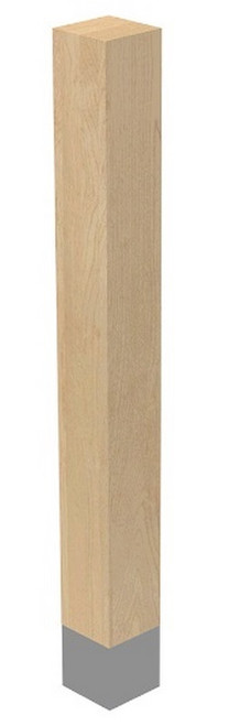 3" X 29" SQ Leg with Graphite Sleeve White Oak 3" SQ. X 29" H