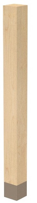 3" X 35.25" Square Leg with Warm Bronze Sleeve Hard Maple 3" SQ. X 35.25" H