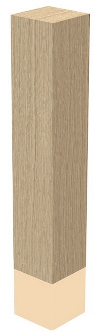 3" x 18" Sq Leg with Gold Sleeve Hard Maple 3" SQ. X 18" H