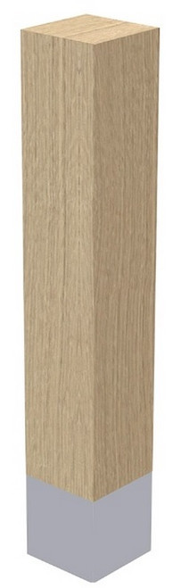 3" x 18" Sq Leg with Graphite Sleeve White Oak 3" SQ. X 18" H