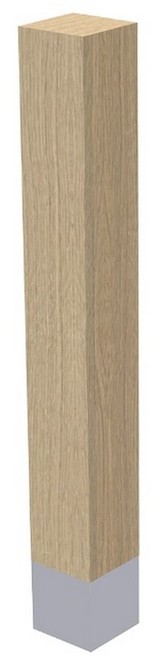 3" x 24" Sq Leg with Graphite Sleeve White Oak 3" SQ. X 24" H