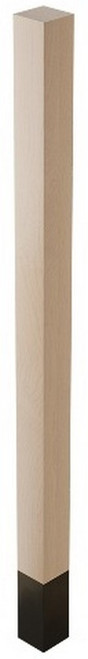 2" x 35.25" Square Leg w/4.5" Warm Bronze Sleeve Hard Maple 2" SQ x 35.25" H