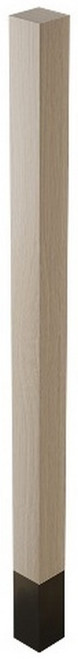 2" x 35.25" Square Leg w/4.5" Warm Bronze Sleeve White Oak 2" SQ x 35.25" H