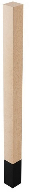 2" x 29" Square Leg w/4.5" Wrought Iron Sleeve Hard Maple 2" SQ x 29" H