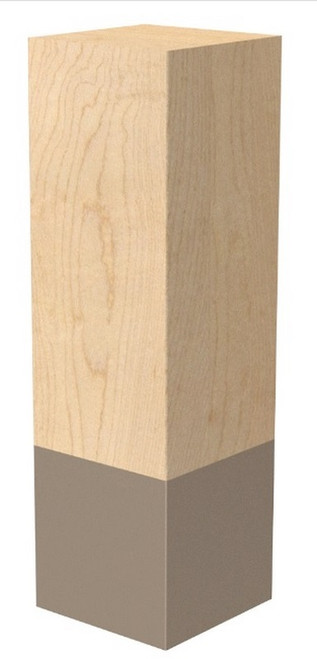 3" X 10" Square Leg with Warm Bronze Sleeve Red Oak 3" SQ. X 10" H