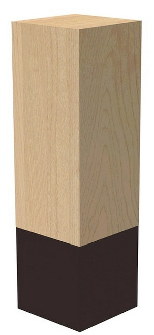 3" X 10" SQ Leg with Oil Rubbed Bronze Sleeve Hard Maple 3" SQ. X 10" H