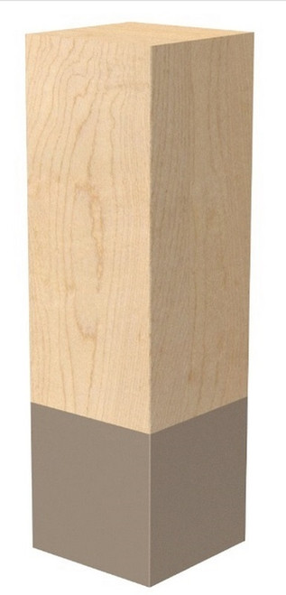 3" X 10" Square Leg with Warm Bronze Sleeve Hard Maple 3" SQ. X 10" H