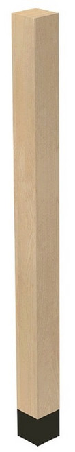3" X 42.25" SQ Leg with Oil Rubbed Bronze Sleeve Red Oak 3" SQ. X 42.25" H