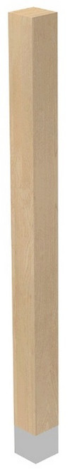 3" X 42.25" SQ Leg with Natural Aluminum Sleeve Cherry 3" SQ. X 42.25" H