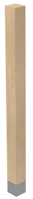 3" X 42.25" SQ Leg with Graphite Sleeve Hard Maple 3" SQ. X 42.25" H
