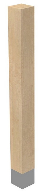 4" X 42.25" SQ Leg with Graphite Sleeve Hard Maple 4" SQ. X 42.25" H