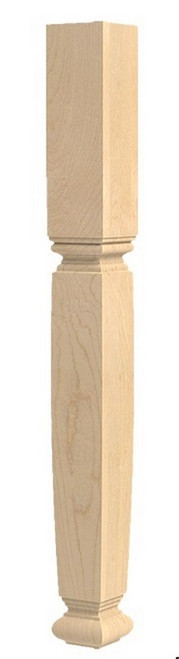 Square English Estate Island Column Cherry 3.75" SQ. X 35.25" H