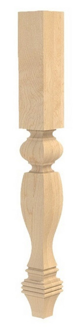 Square Country French Column Hard Maple 3.75" SQ. X 35.25" H