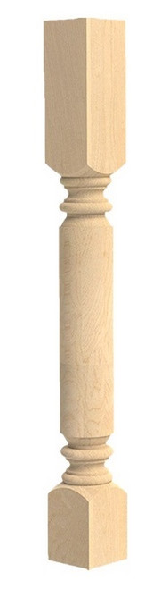 Plain Roman Classic Island Column Red Oak 3.75" SQ. X 35.25" H