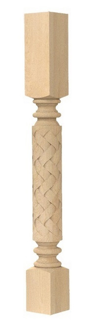 Weaved Roman Classic Island Column Cherry 3.75" SQ. X 35.25" H