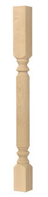 Small Diameter Plain Roman Classic Island Column Hard Maple 2.75" SQ. X 35.25" H