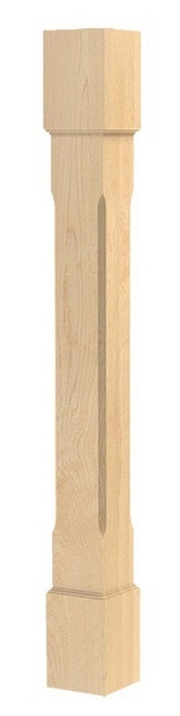 Metro Island Column White Oak 3.75" SQ. X 35.25" H