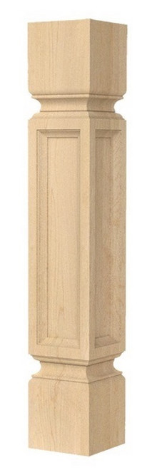 Madeline Traditional Island Column Cherry 6" SQ. X 35.5" H