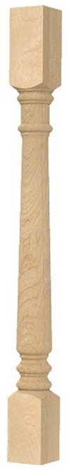 Double Square Bar Column Red Oak 3.5" SQ. X 40.5" H