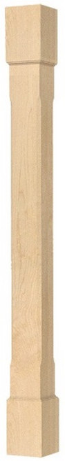 Petite Metro Bar Column Red Oak 3.75" SQ. X 40.625" H