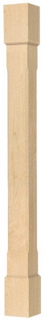 Petite Metro Bar Column Alder 3.75" SQ. X 40.625" H