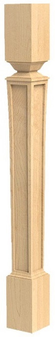 Nouveau Island Column Red Oak 3.5" SQ. X 35.25" H